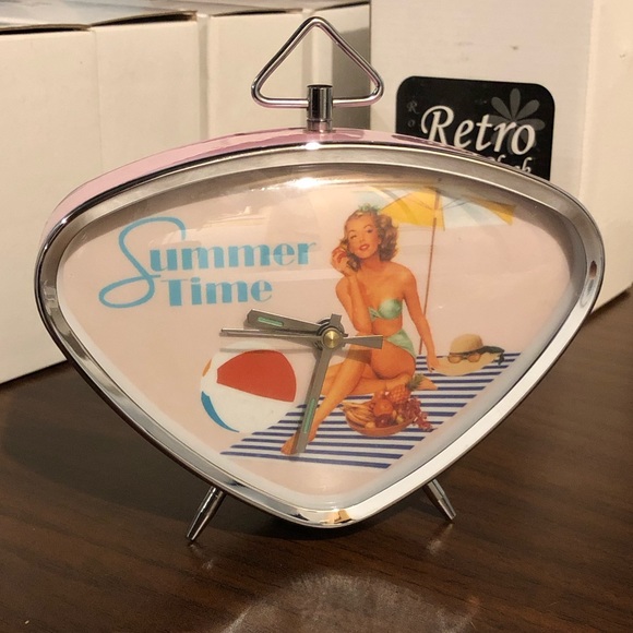 unknown Other - 💥PINK windup alarm clock with pinup girl